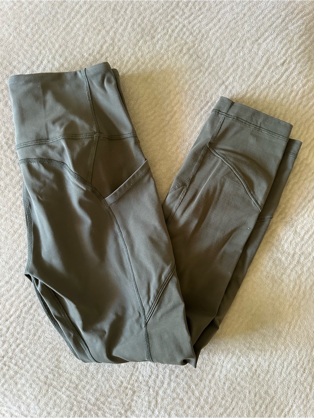 lululemon athletica Olive Green High-Rise Pocket Leggings